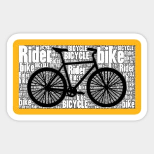 Bicycle Words Sticker